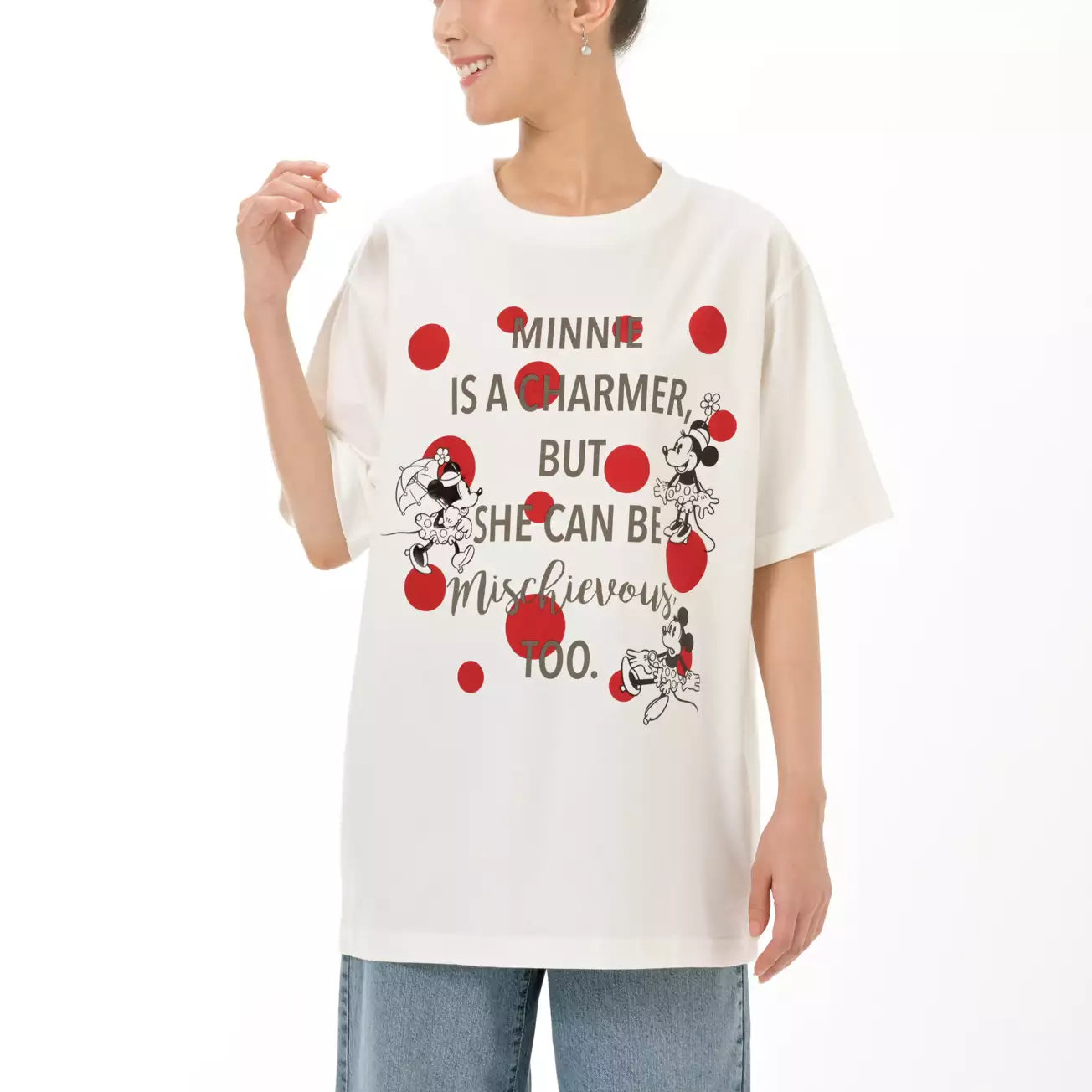 JUNE 2 PREORDER - Japan Disney Store - T-Shirt Collection - Minnie Mouse - Polka Dot Short Sleeve T-Shirt
