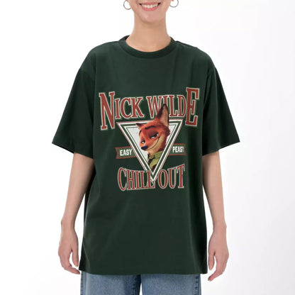 JUNE 2 PREORDER - Japan Disney Store - T-Shirt Collection -Zootopia - Nick Wilde Short Sleeve T-Shirt