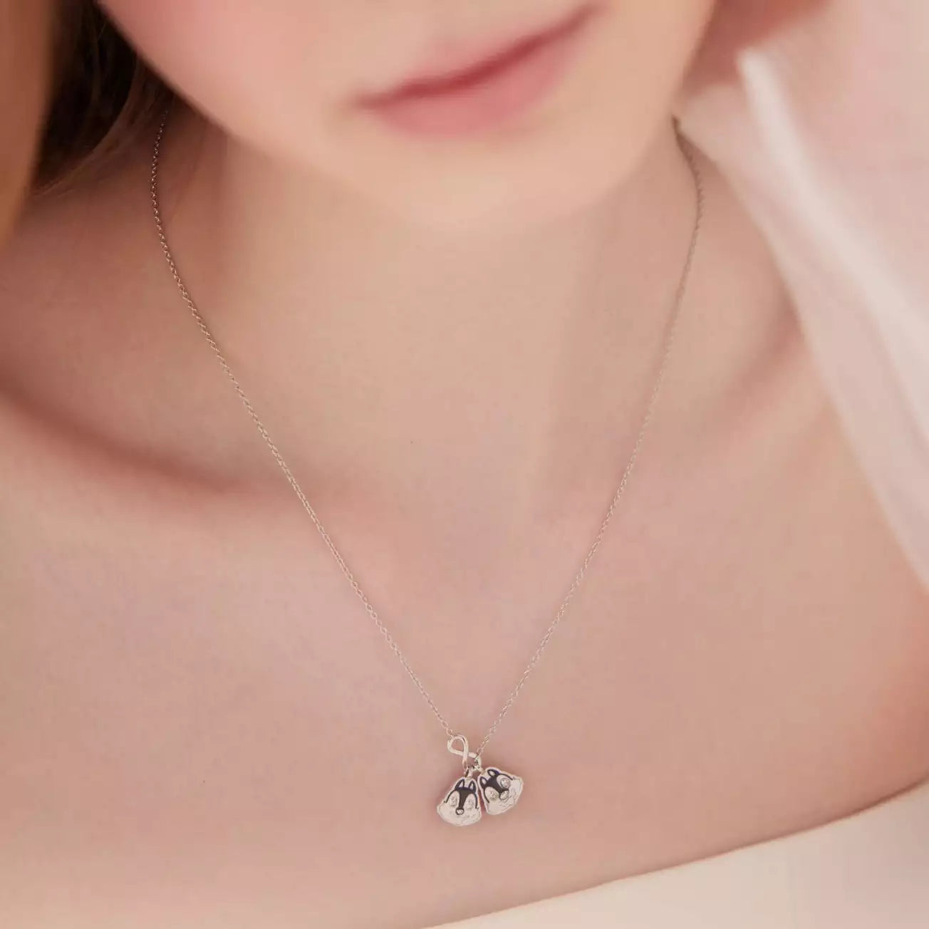 Japan Disney Store - Chip 'n' Dale Collection - [RAVIPA] Chip & Dale - Gold Face Necklace