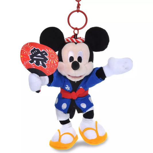 JULY 24 PREORDER - Japan Disney Store - Matsuri / Summer Festival - Mickey Mouse Plush Keychain