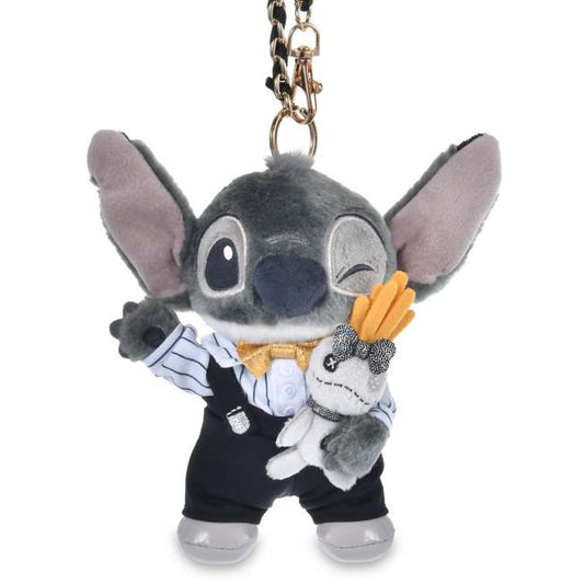 AUG 18 PREORDER - Japan Disney Store - Kuronohi Black Style - Stitch & Scrump Plush Keychain (Flagship Store Limited)