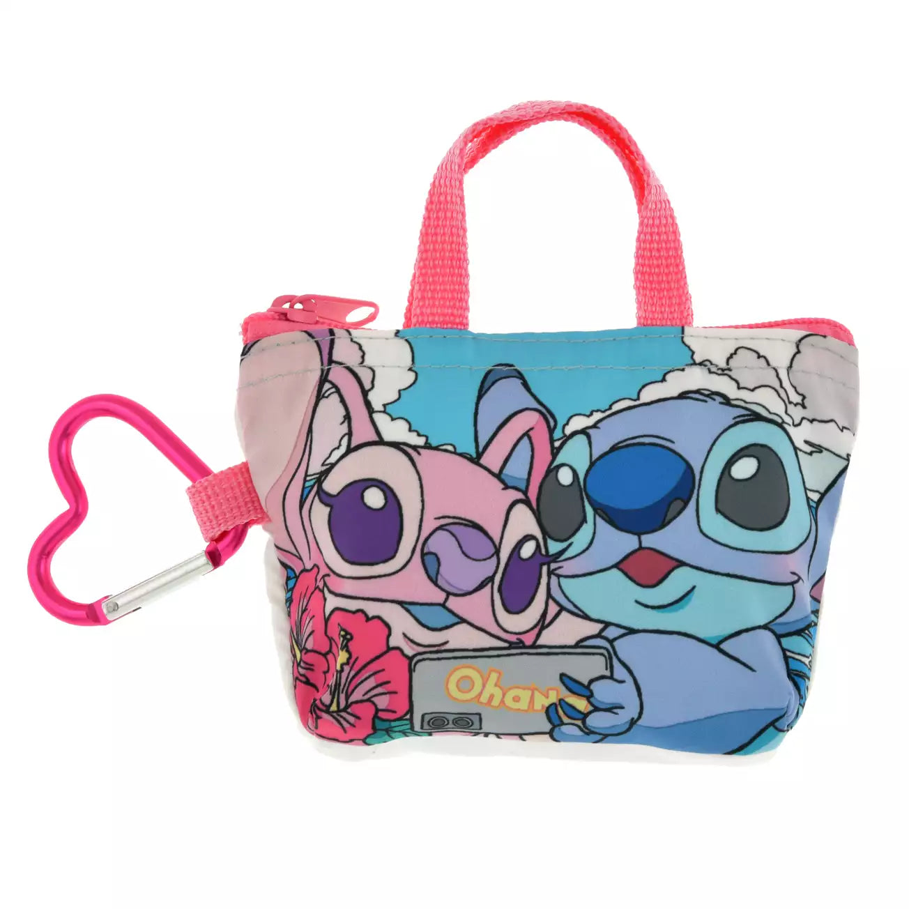 JULY 14 PREORDER - Japan Disney Store - Stitch & Angel Collection - Shopping Bag with Pouch and Carabiner