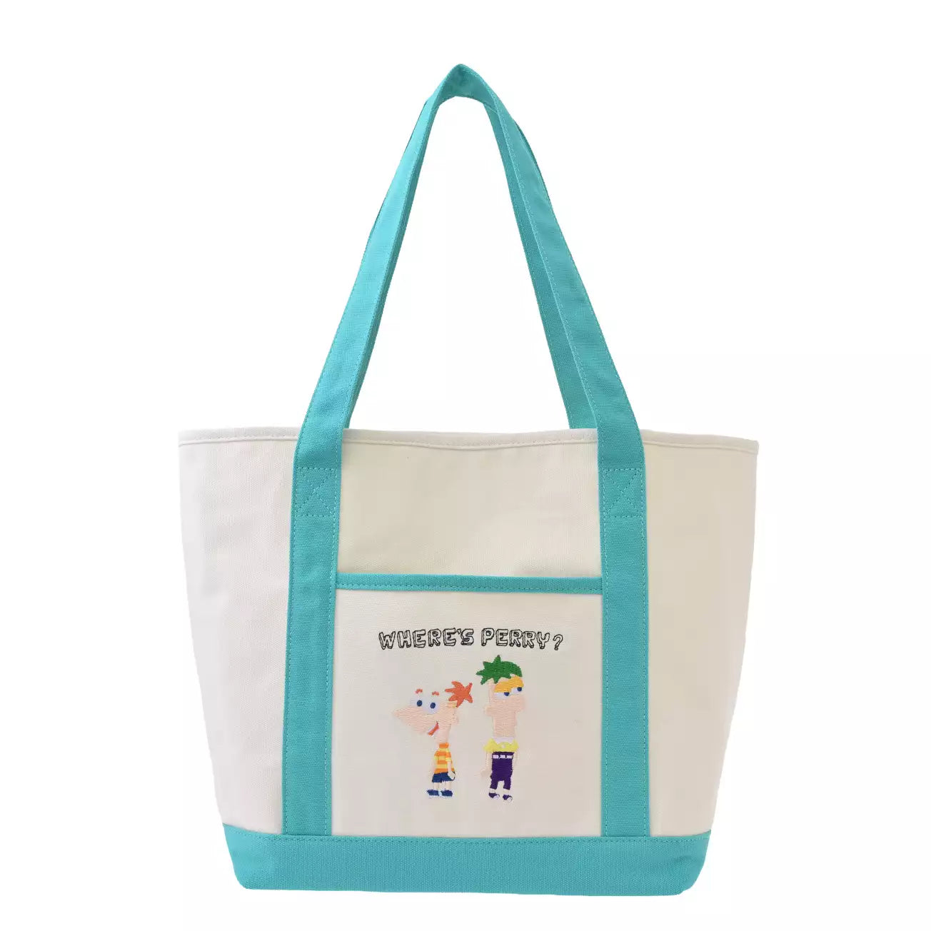 AUG 18 PREORDER - Japan Disney Store - Phineas & Ferb - Embroidered Tote Bag