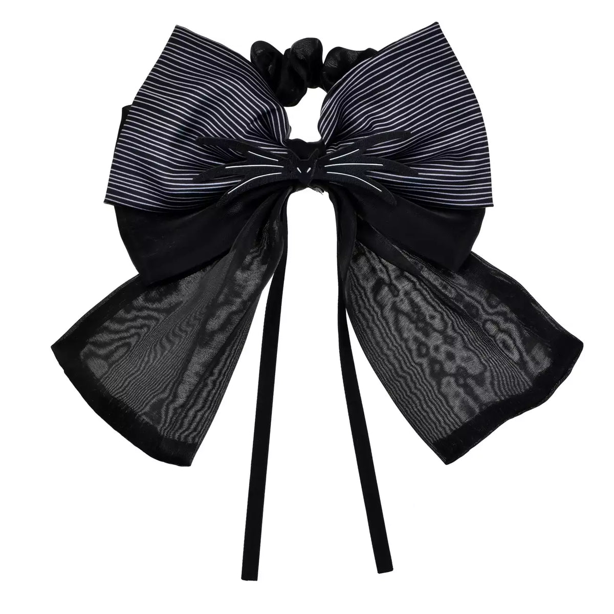 SEPT 7 PREORDER - Japan Disney Store - The Nightmare Before Christmas - Jack Skellington - Big Ribbon Scrunchie