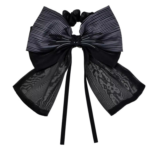 SEPT 7 PREORDER - Japan Disney Store - The Nightmare Before Christmas - Jack Skellington - Big Ribbon Scrunchie