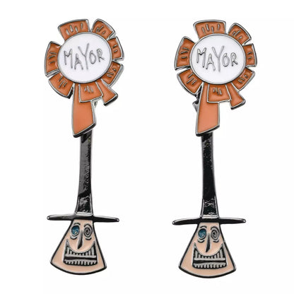 SEPT 7 PREORDER - Japan Disney Store - The Nightmare Before Christmas - Mayor Swing Earrings