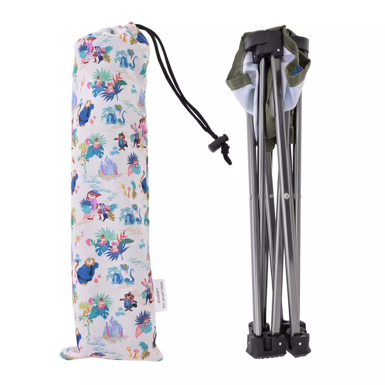 AUG 3 PREORDER - Japan Disney Store - Tropical Zootopia - Folding Chair with Pouch