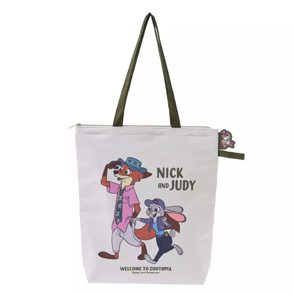 AUG 3 PREORDER - Japan Disney Store - Tropical Zootopia - Judy Hopps, Nick Wilde & Lemming Businessman - Insulated Tote Bag