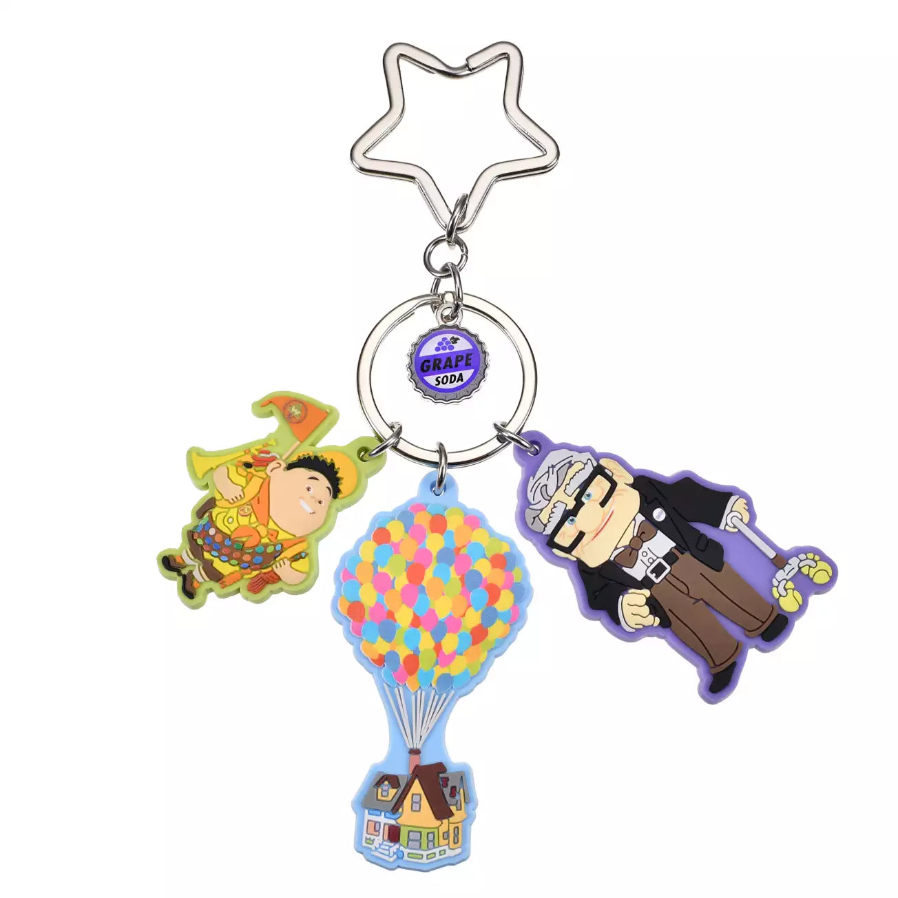 Japan Disney Store - UP - Carl Fredricksen & Russell Kim Keychain