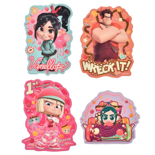 JULY 7 PREORDER - Japan Disney Store - Wreck-It Ralph - Ralph, Vanellope & Taffyta Muttonfudge Stickers