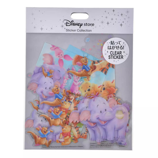 JULY 28 PREORDER - Japan Disney Store - Winnie the Pooh - Roo & Lumpy - Pooh & Friends Clear Stickers