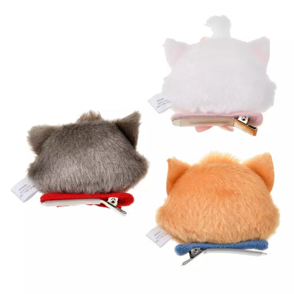 AUG 25 PREORDER - Japan Disney Store - Fashion / Costume Goods - The Aristocats - Marie, Berlioz & Toulouse - Plush Hair Clips