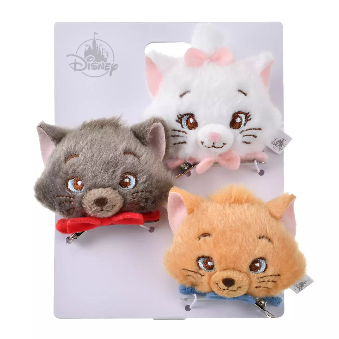 AUG 25 PREORDER - Japan Disney Store - Fashion / Costume Goods - The Aristocats - Marie, Berlioz & Toulouse - Plush Hair Clips