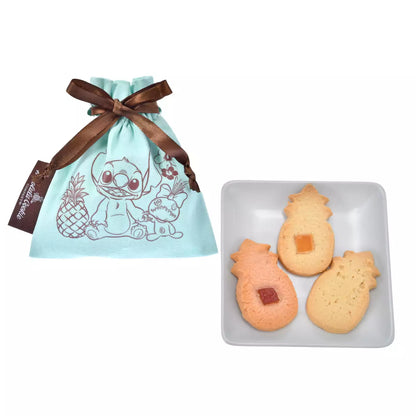 JUNE 9 PREORDER - Japan Disney Store - Honolulu Cookie Company - Stitch & Scrump - CStitch & Scrump Cookies in a Pouch (Pineapple)