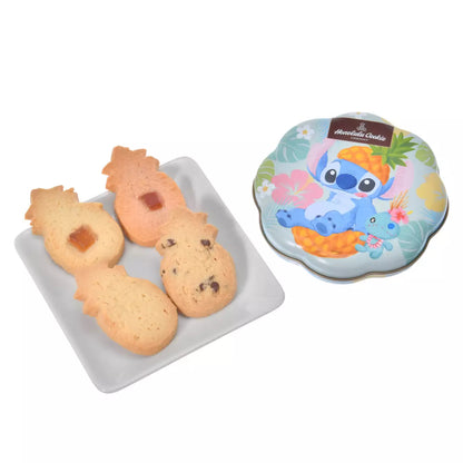 JUNE 9 PREORDER - Japan Disney Store - Honolulu Cookie Company - Stitch & Scrump - CStitch & Scrump Cookies in a Tin (Pineapple)
