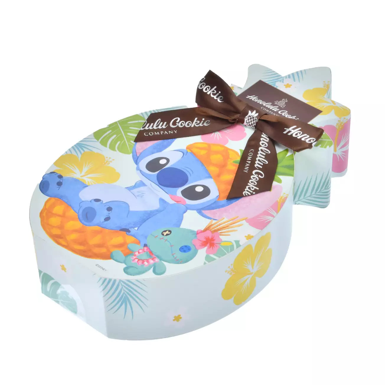 JUNE 9 PREORDER - Japan Disney Store - Honolulu Cookie Company - Stitch & Scrump - Cookies in a Pineapple-Shaped Box