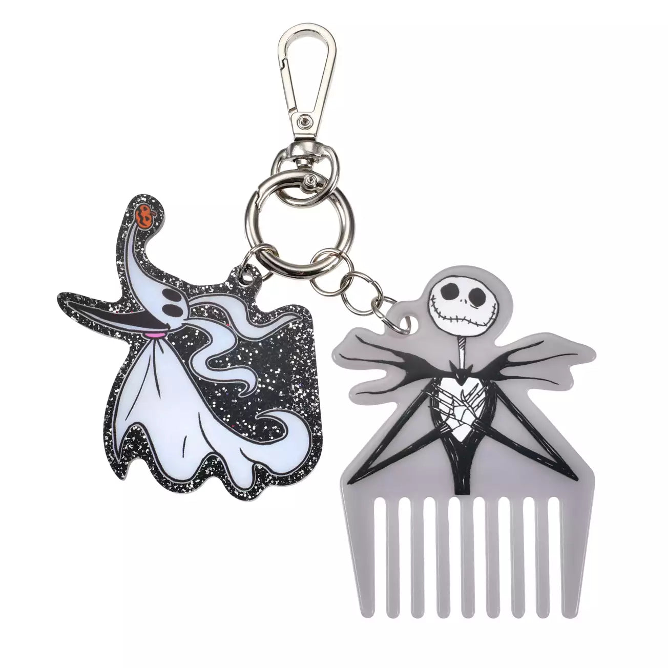 SEPT 7 PREORDER - Japan Disney Store - The Nightmare Before Christmas - Jack Skellington & Zero - Hand Mirror &  Comb Keychain