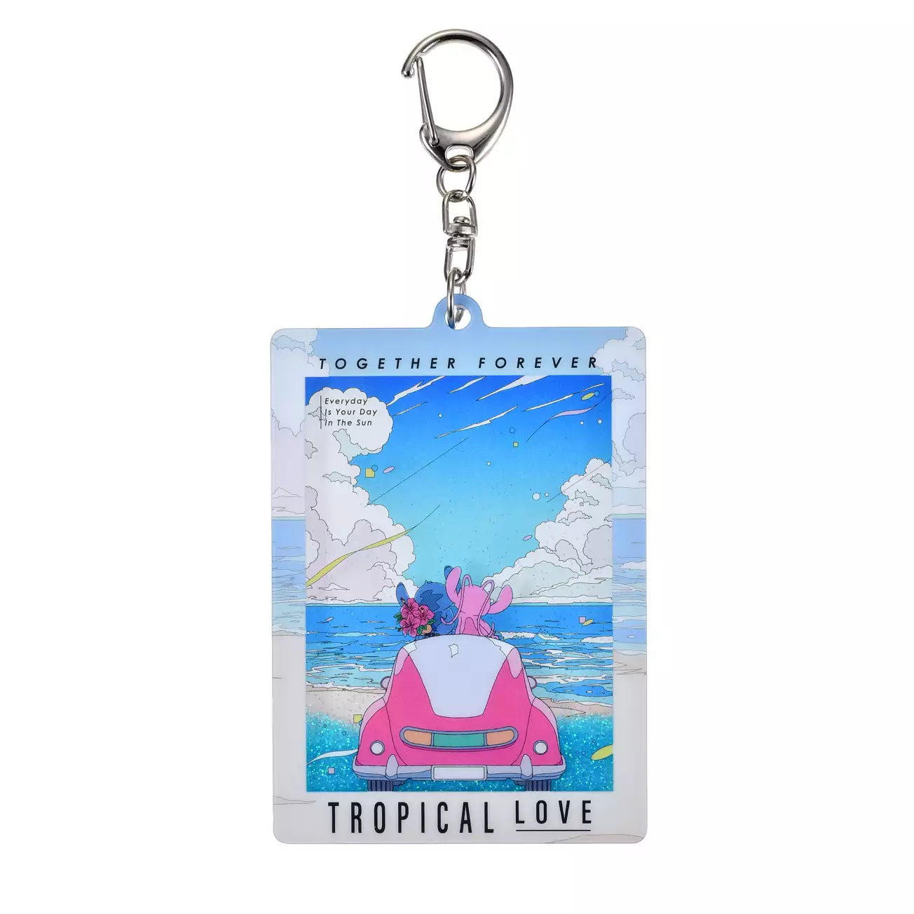JULY 14 PREORDER - Japan Disney Store - Stitch & Angel Collection - Glitter Water Keychain