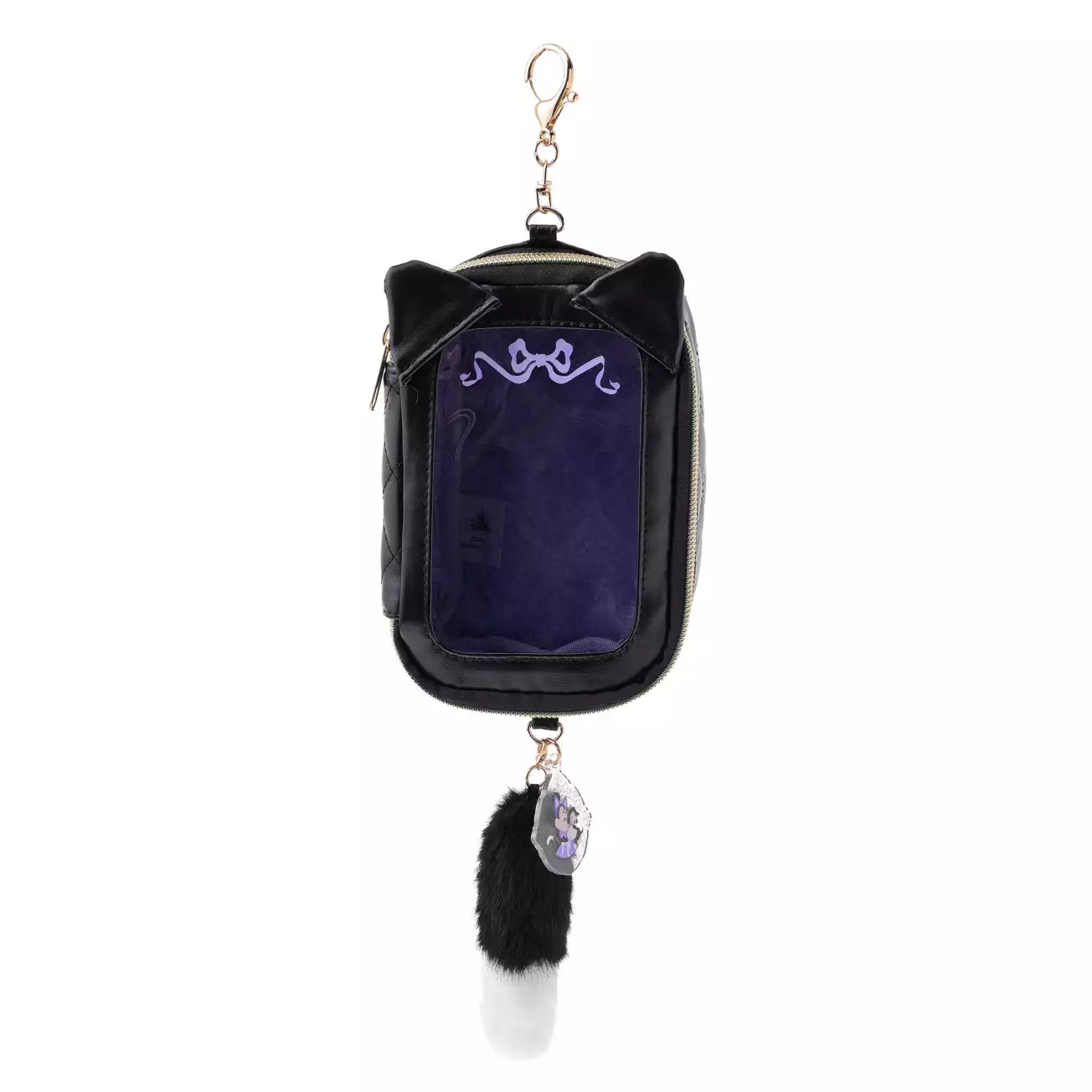 SEPT 1 PREORDER - Japan Disney Store - Halloween 2026 - Minnie & Figaro - Pouch Keychain with Clear Window & Charm