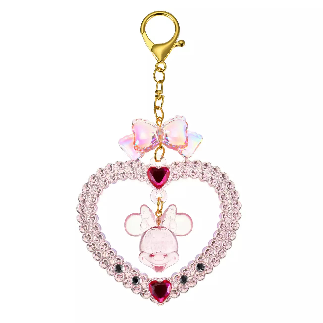 Japan Disney Store - Minnie Mouse Keychain - Heart Design