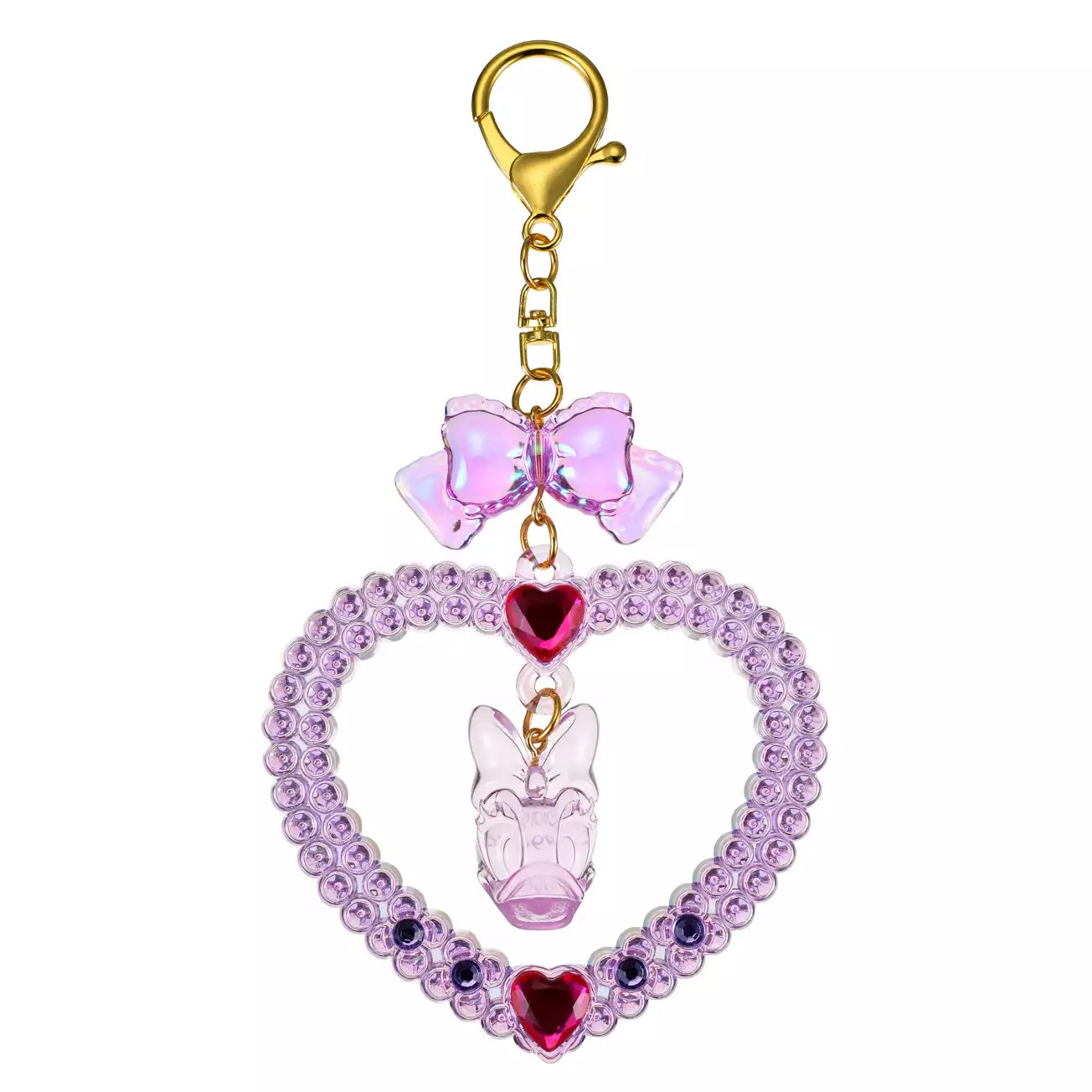 Japan Disney Store - Daisy Duck Keychain - Heart Design
