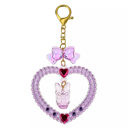 Japan Disney Store - Daisy Duck Keychain - Heart Design