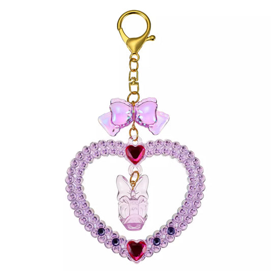 Japan Disney Store - Daisy Duck Keychain - Heart Design