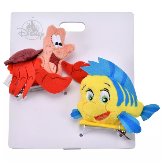 AUG 25 PREORDER - Japan Disney Store - Fashion / Costume Goods - The Little Mermaid - Flounder & Sebastian - Hair Clip Set