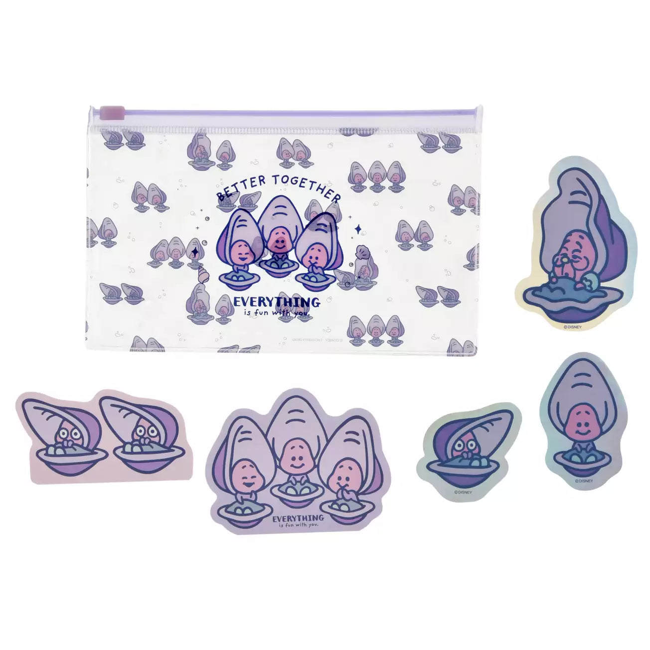 JUNE 23 PREORDER - Japan Disney Store - Baby Oyster 2026 - Young Oyster & Grandma Oyster - Memo & Sticker Set in Case