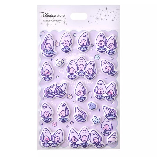 JUNE 23 PREORDER - Japan Disney Store - Baby Oyster 2026 - Young Oyster & Grandma Oyster - Die-cut Puffy Stickers
