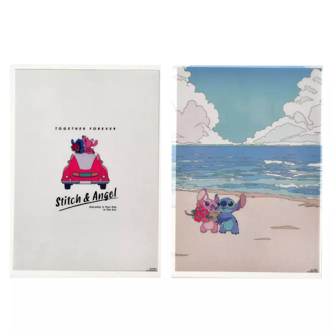 JULY 14 PREORDER - Japan Disney Store - Stitch & Angel Collection - Holographic Clear File Set