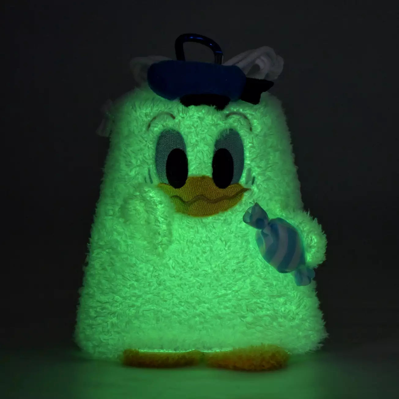 SEPT 1 PREORDER - Japan Disney Store - Halloween 2026 - Donald Duck - Karinto Snack - Glow-in-the-Dark Ghost Pouch with Carabiner