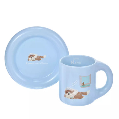 OCT 6 PREORDER - Japan Disney Store - Disney Fluffy Animal - Peter Pan - Nana & Michael Teddy Bear - Mug & Plate Set