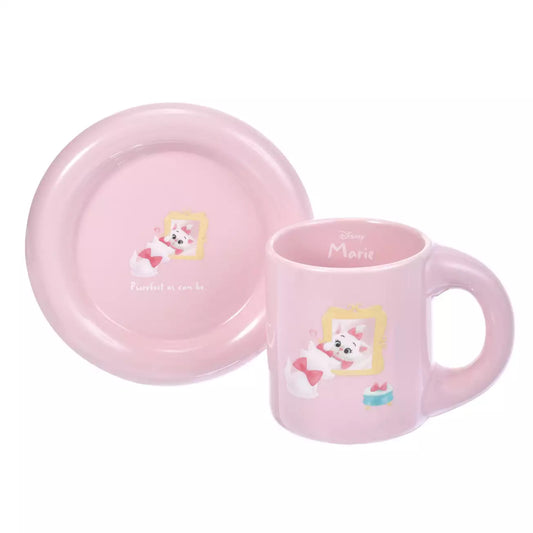 OCT 6 PREORDER - Japan Disney Store - Disney Fluffy Animal - The Aristocats - Marie Mug & Plate Set