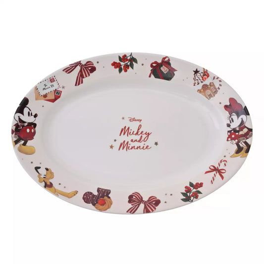 NOV 2 PREORDER - Japan Disney Store - Christmas 2026 - Mickey, Minnie & Pluto Oval Plate