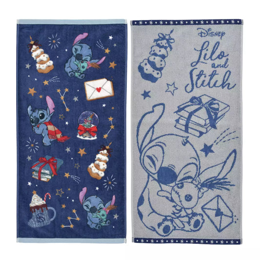 NOV 2 PREORDER - Japan Disney Store - Christmas 2026 - Stitch & Scrump Face Towel Set