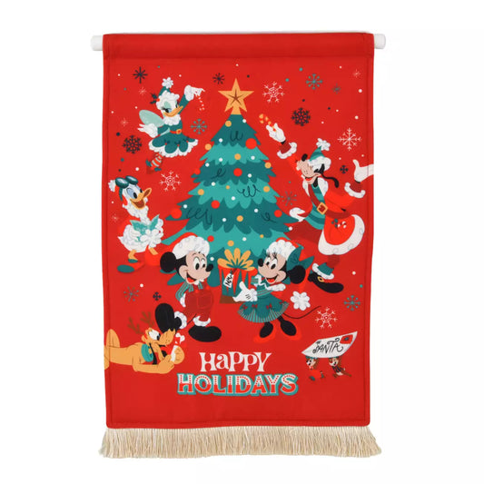 NOV 2 PREORDER - Japan Disney Store - Christmas 2026 - Mickey & Friends Light-Up Tapestry
