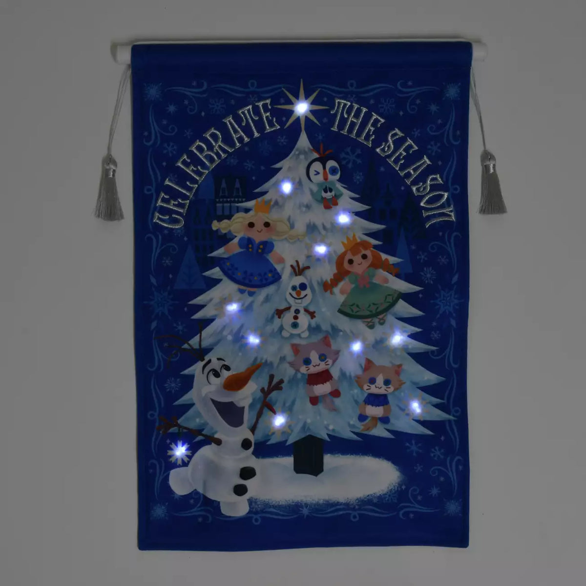 NOV 2 PREORDER - Japan Disney Store - Frozen Christmas - Light-Up Tapestry