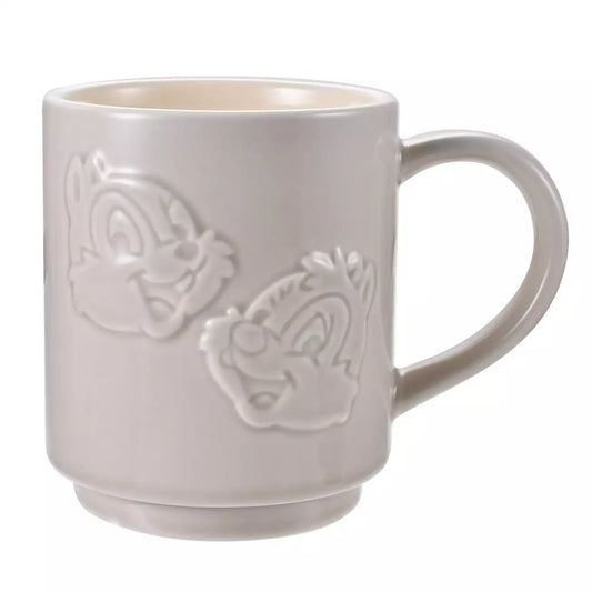 Japan Disney Store - Chip & Dale - Stackable Mug - Embossed Face & Logo