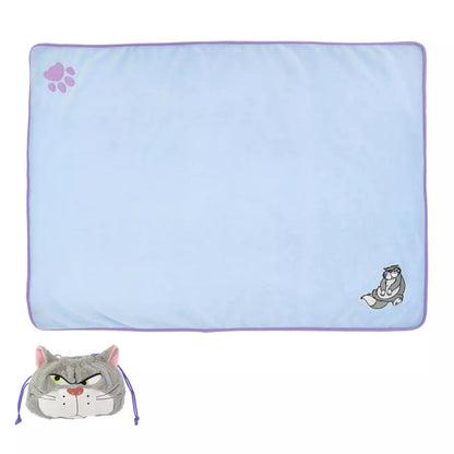 OCT 27 PREORDER - Japan Disney Store - Warm Goods - Cinderella - Lucifer Blanket in Pouch