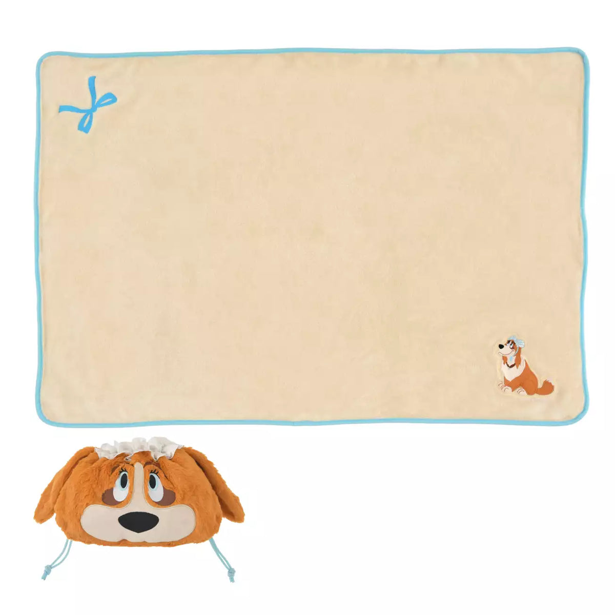 OCT 27 PREORDER - Japan Disney Store - Warm Goods - Peter Pan - Nana Blanket in Pouch with Ribbon