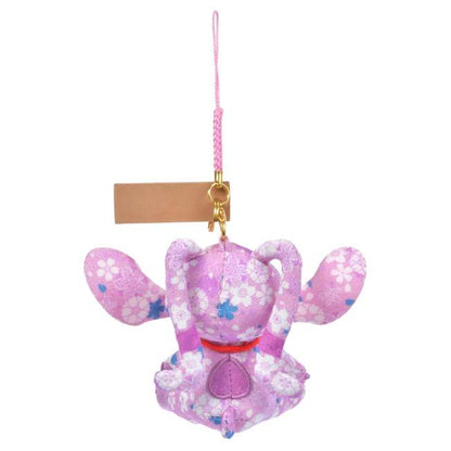 OCT 6 PREORDER - Japan Disney Store - Japanese Fabric - Stitch - Angel Plush Keychain