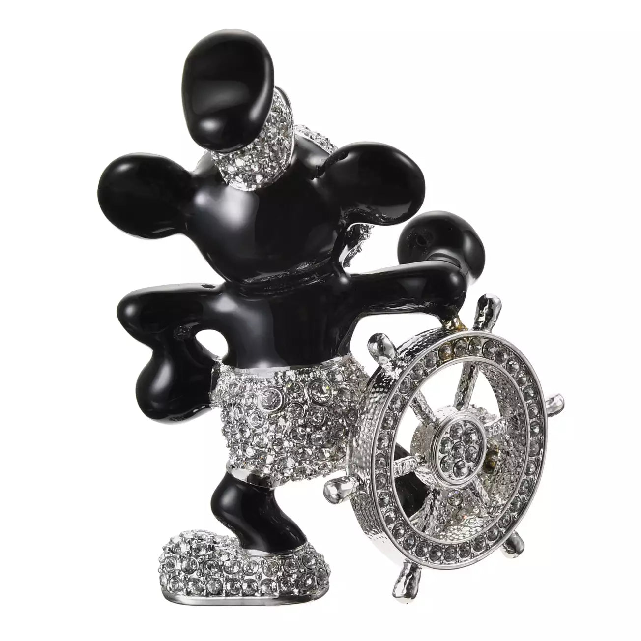 JUNE 30 PREORDER - Japan Disney Store - 【Arribas Brothers】Mickey Mouse Small Jewelled Steamboat Willie Figure