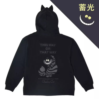 OCT 16 PREORDER - Japan Disney Store - Cheshire Cat - Glow-in-the-Dark - Long-Sleeved Hoodie