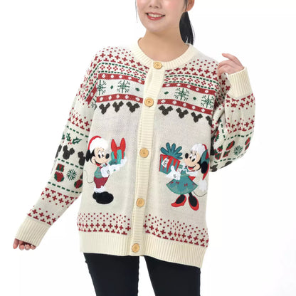 NOV 2 PREORDER - Japan Disney Store - Christmas 2026 - Mickey & Minnie Long-Sleeve Knit Cardigan
