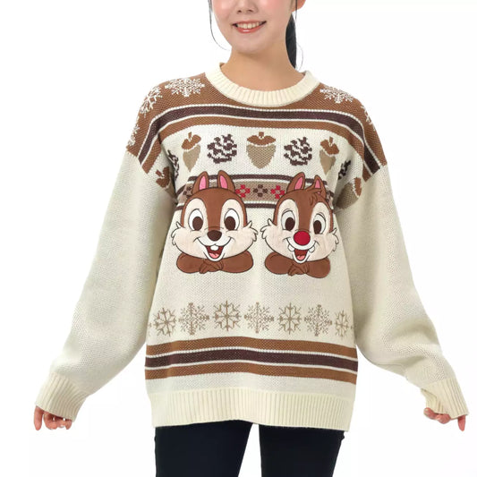 NOV 2 PREORDER - Japan Disney Store - Christmas 2026 - Chip & Dale Long-Sleeve Sweater