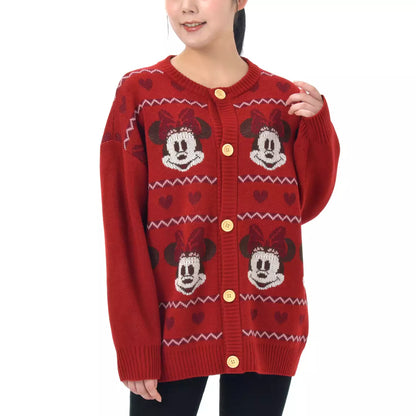 NOV 2 PREORDER - Japan Disney Store - Christmas 2026 - Minnie Mouse Long-Sleeve Knit Cardigan