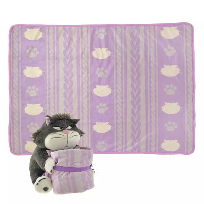 OCT 27 PREORDER - Japan Disney Store - Warm Goods - Cinderella - Lucifer Blanket with Plush Toy