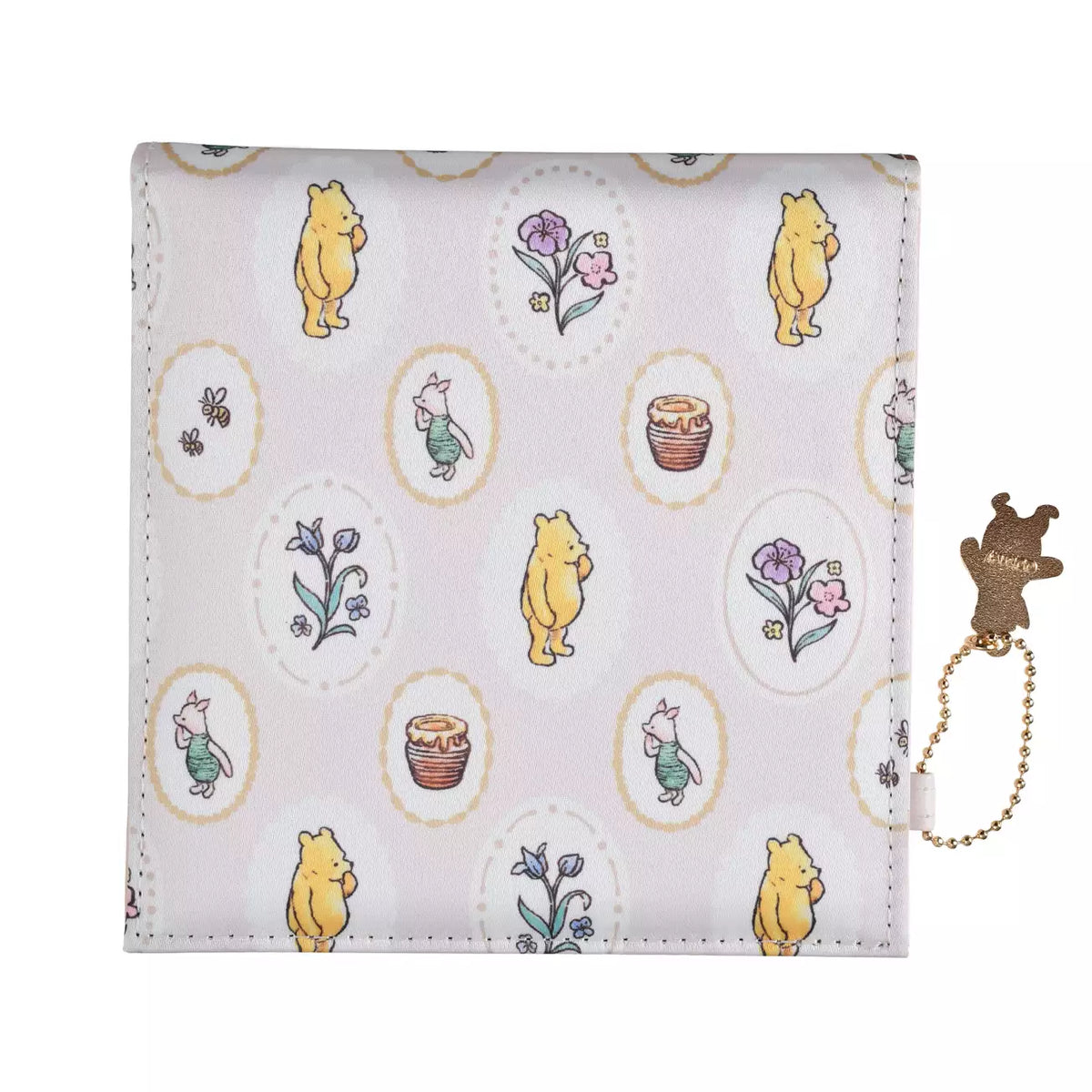 OCT 14 PREORDER - Japan Disney Store - 100 Years of Winnie the Pooh - Pooh & Piglet Folding Mirror with Charm