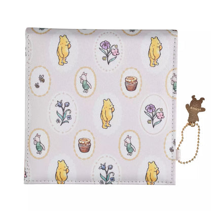OCT 14 PREORDER - Japan Disney Store - 100 Years of Winnie the Pooh - Pooh & Piglet Folding Mirror with Charm
